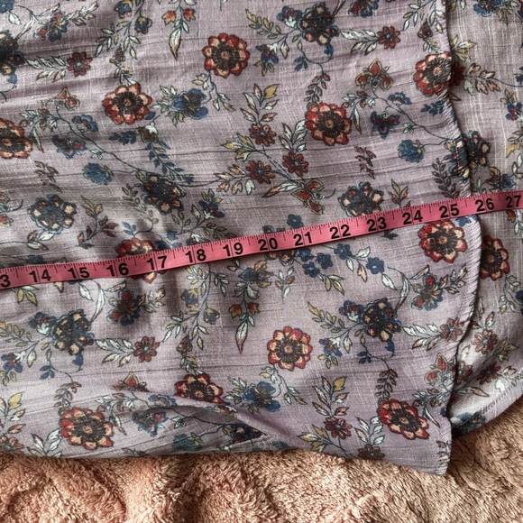 Artesia Women's Top Sleeveless Purple Floral Boho Chic Tie Front Size M EUC - Picture 7 of 9